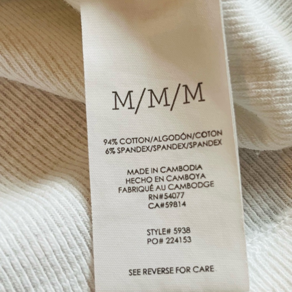 Cabi white scoop neck tank top wide arm cotton ribbed beach casual summer med - Picture 5 of 6